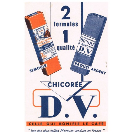 BUVARD CHICOREE D.V. - 2 FORMULES 1 QUALITE