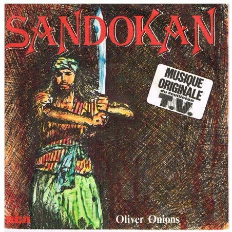 DISQUE 45 TOURS SANDOKAN - MUSIQUE ORIGINALE DU FEUILLETON TV