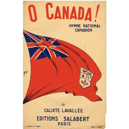 PARTITION DE L'HYMNE NATIONAL CANADIEN - O CANADA !