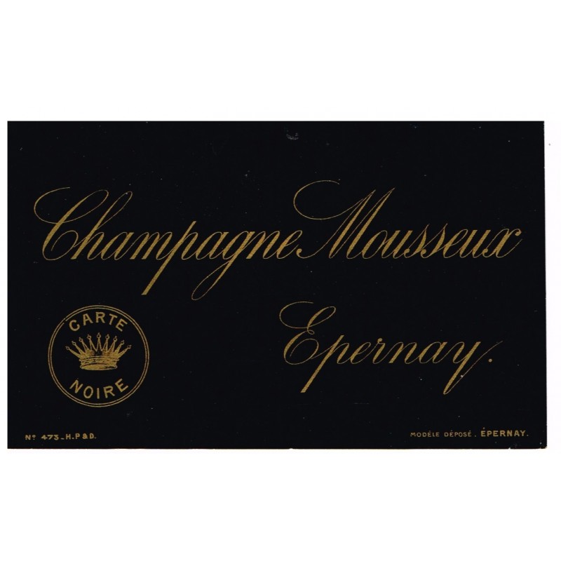 ETIQUETTE CHAMPAGNE MOUSSEUX EPERNAY - CARTE NOIRE