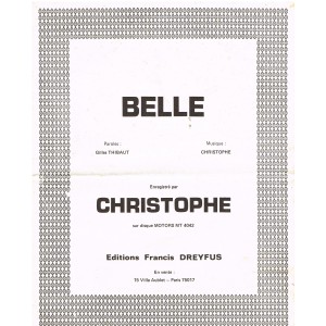 PARTITION de CHRISTOPHE - BELLE