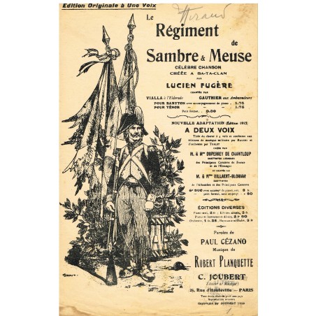 PARTITION DE LE REGIMENT DE SAMBRE ET MEUSE