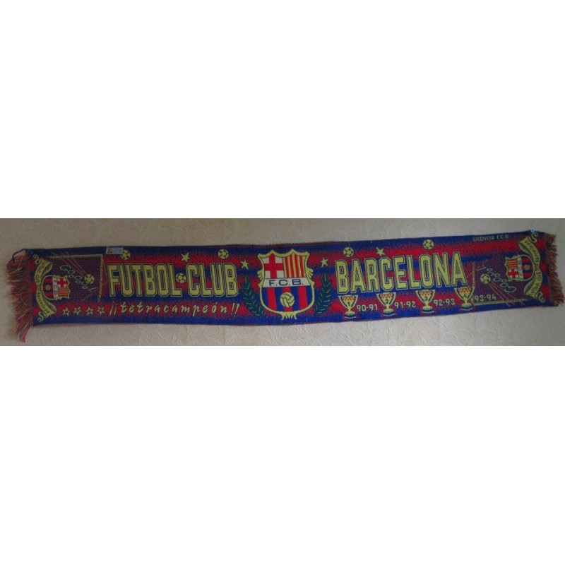 ECHARPE FUTBOL CLUB BARCELONA - CHAMPION DE 1990 A 1994