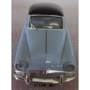 VOITURE MINIATURE METAL - SIMCA ARONDE GRAND LARGE BLEUE A TOIT NOIR -  - ECHELLE 1/43ème