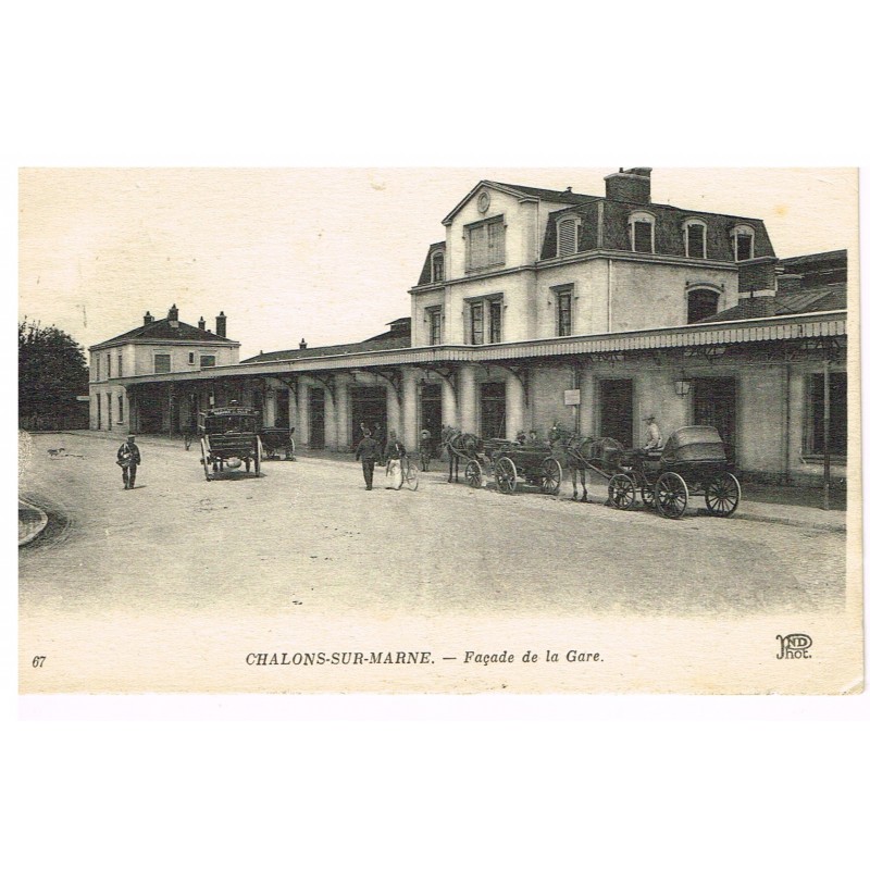 CP51 CHALONS-SUR-MARNE - FACADE DE LA GARE