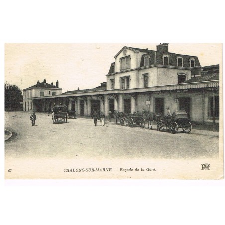 CP51 CHALONS-SUR-MARNE - FACADE DE LA GARE