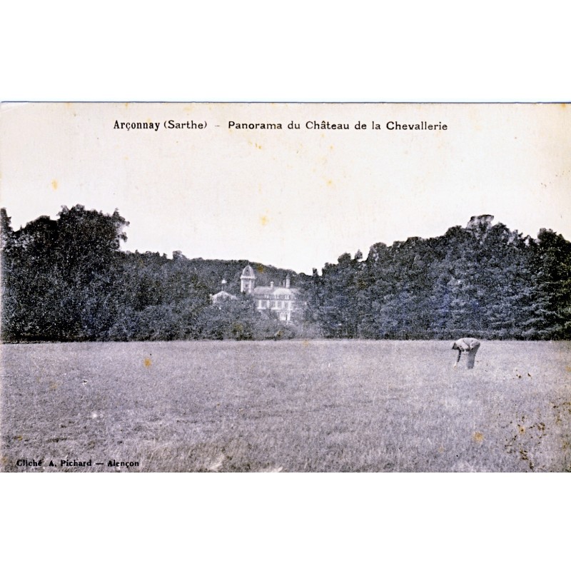 cp72-arconnay-panorama-du-chateau-de-la-chevalerie