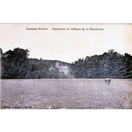 cp72-arconnay-panorama-du-chateau-de-la-chevalerie
