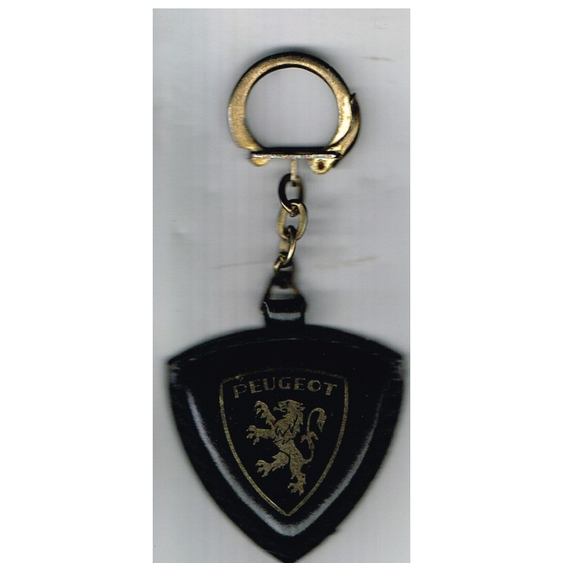 PORTE CLES PEUGEOT CUIR AVEC LOGO LION﻿