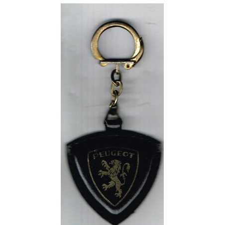 PORTE CLES PEUGEOT CUIR AVEC LOGO LION﻿