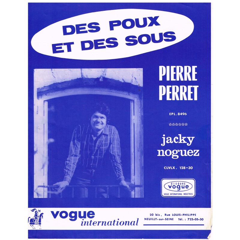 PARTITION DE PIERRE PERRET - DES POUX ET DES SOUS