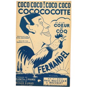 PARTITION DE FERNANDEL - COCO COCO ! COCO COCO COCOCOCOTTE