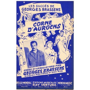 PARTITION de GEORGES BRASSENS - CORNE D'AUROCHS
