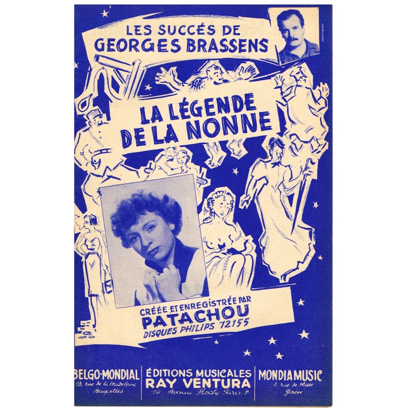 PARTITION de GEORGES BRASSENS - LA LEGENDE DE LA NONNE