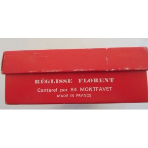 BOITE  ANCIENNE EN CARTON REGLISSE FLORENT PATES ET PASTILLES DE REGLISSE