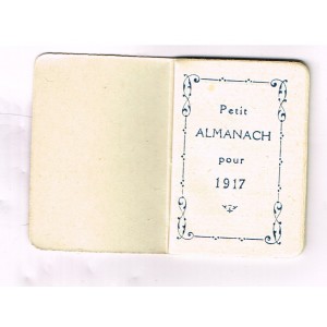 CALENDRIER PETIT ALMANACH POUR 1917