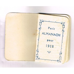 CALENDRIER PETIT ALMANACH POUR 1918