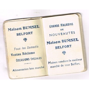CALENDRIER PETIT ALMANACH 1921 - MAISON BUMSEL BELFORT