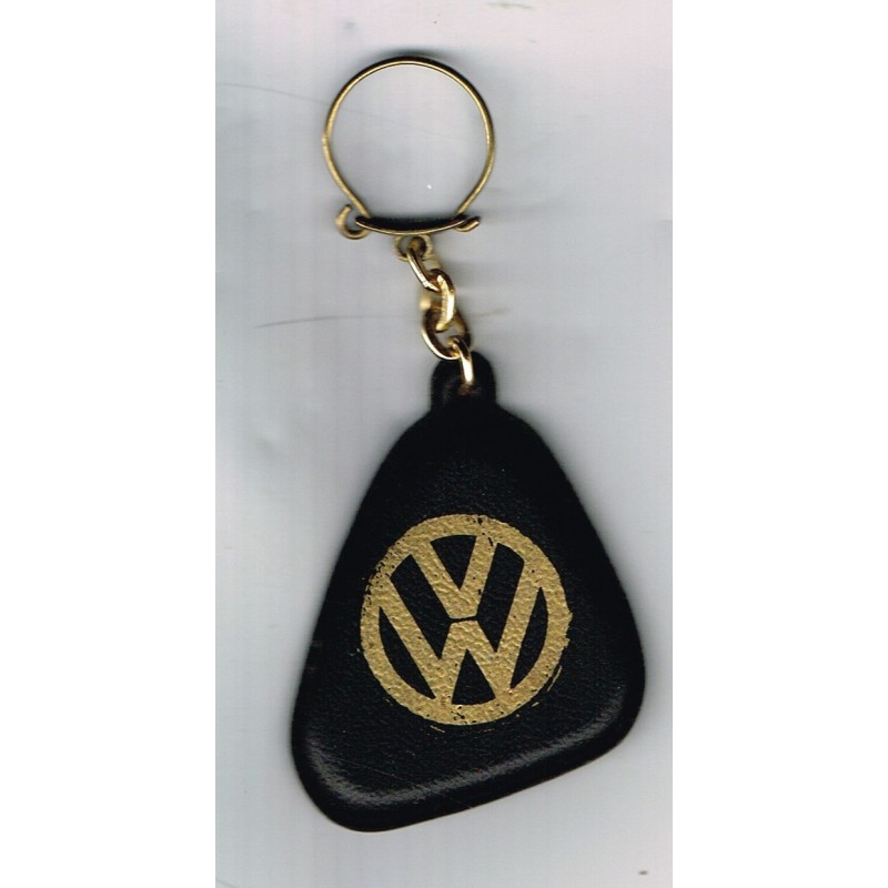 PORTE CLES  VOLKSWAGEN - LOGO OR SUR FOND NOIR