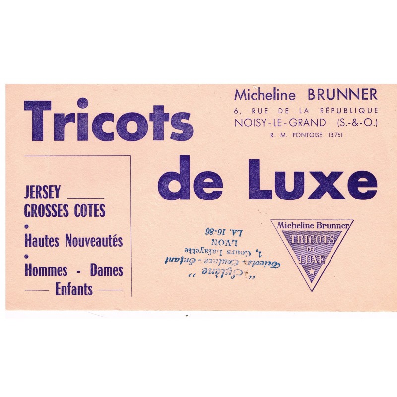 BUVARD TRICOTS DE LUXE MICHELINE BRUNNER