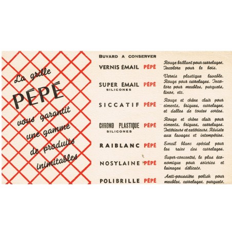 BUVARD LA GRILLE PEPE