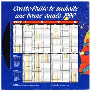 DISQUE 33 TOURS 17 CM JOYEUX NOËL 1989 - FLEXI-DISC COURTE-PAILLE