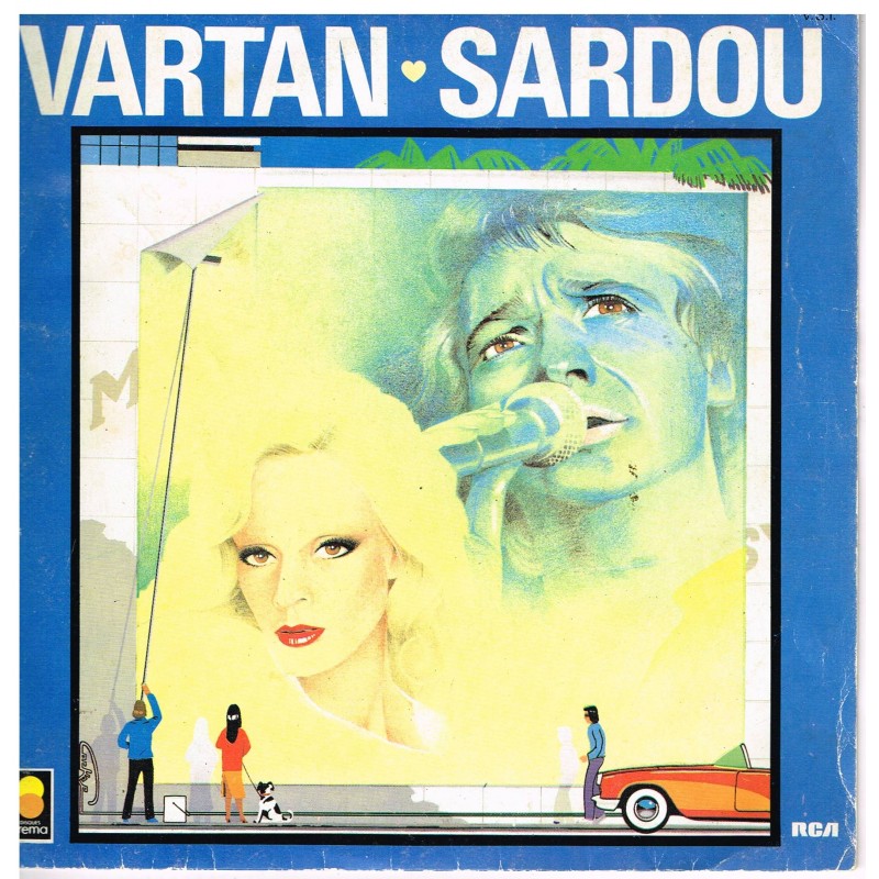 DISQUE 45 TOURS 17 cm SYLVIE VARTAN - MICHEL SARDOU