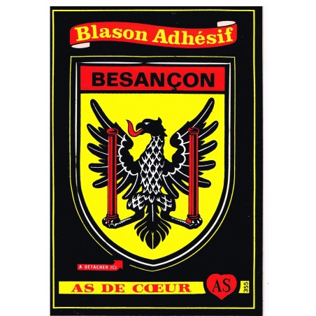 CARTE POSTALE BLASON ADHESIF - BESANCON