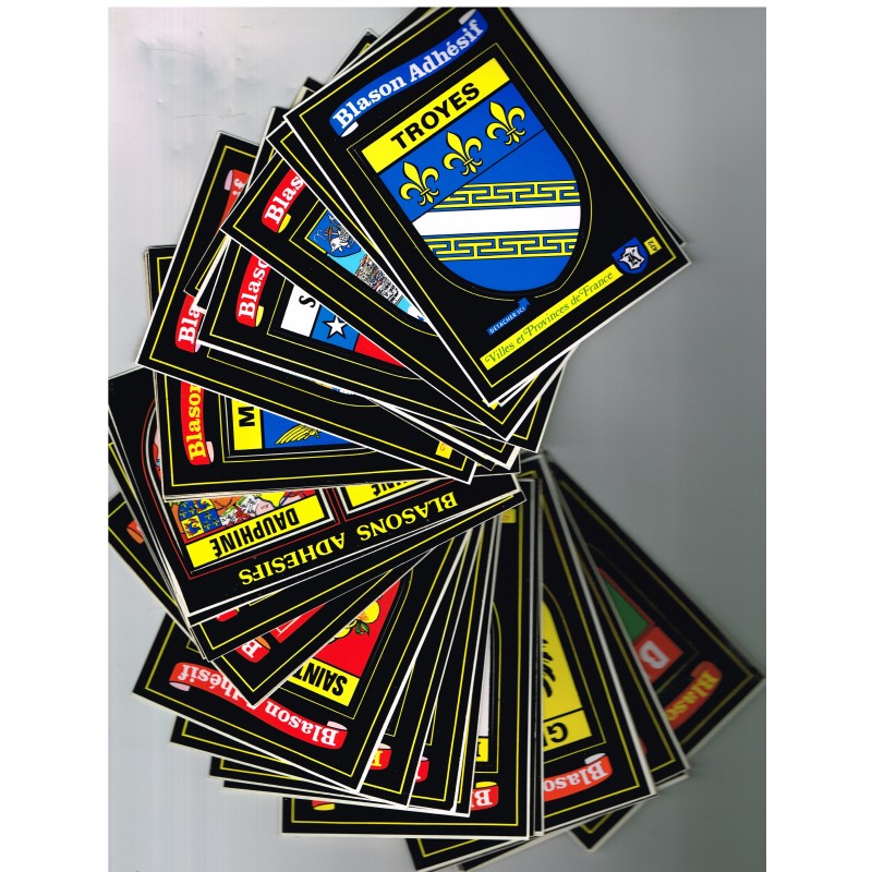 CARTES POSTALES - 1 LOT DE 31 BLASONS ADHESIFS