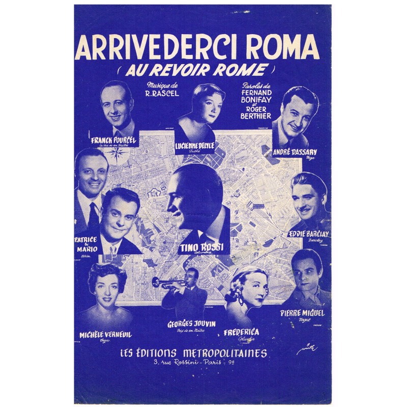 PARTITION DE TINO ROSSI - ARRIVEDERCI ROMA