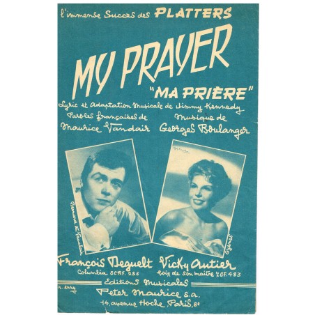PARTITION DE FRANCOIS DEGUELT - MY PRAYER - "MA PRIERE"