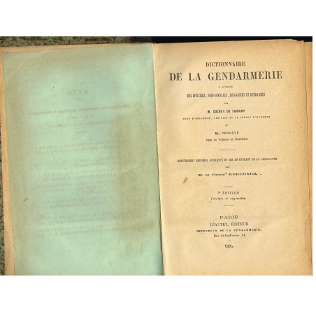 DICTIONNAIRE DE LA GENDARMERIE