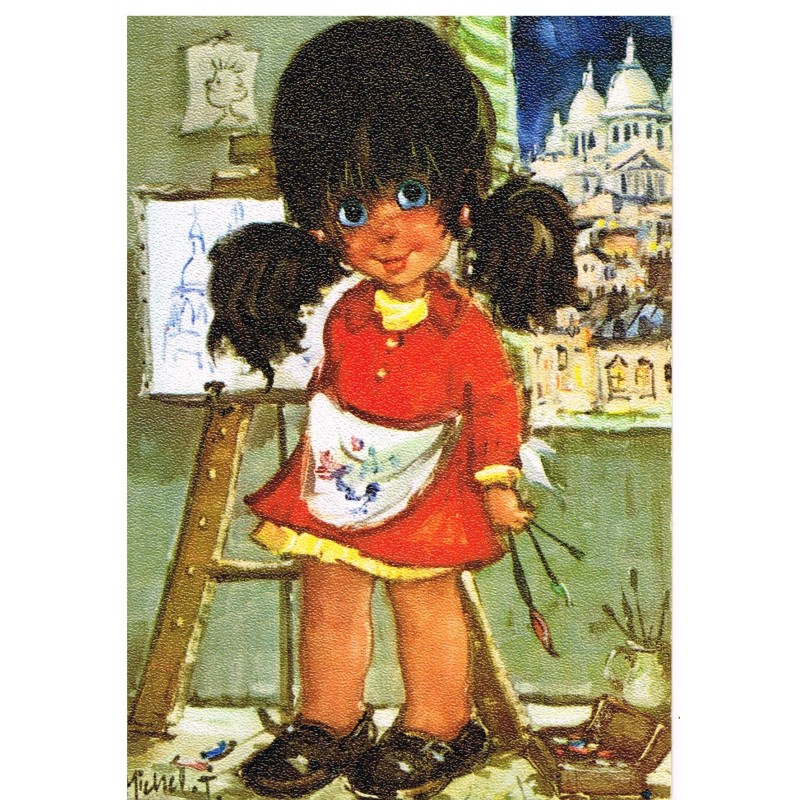 CARTE POSTALE MICHEL THOMAS "POULBOT" -  N°4 - "L'ARTISTE PEINTRE"