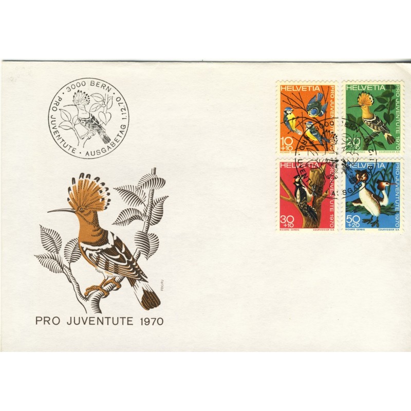 timbres-et-obliteration-oiseaux-1er-jour-de-suisse