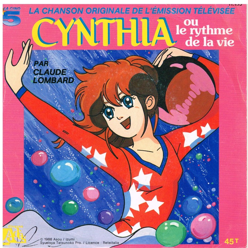 DISQUE 45 TOURS CYNTHIA OU LE RYTHME DE LA VIE