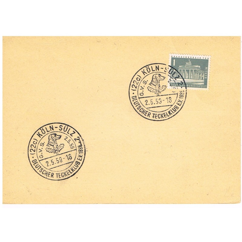 OBLITERATION TEMPORAIRE D'ALLEMAGNE : TECKEL