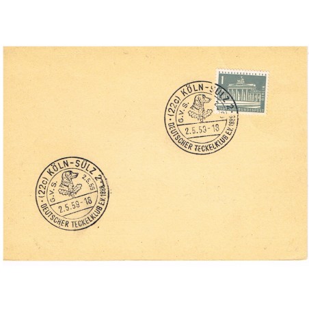 OBLITERATION TEMPORAIRE D'ALLEMAGNE : TECKEL