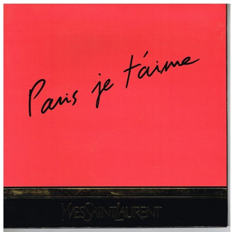 DISQUE 45 TOURS PUBLICITAIRE ROSE : PARIS JE T'AIME - YVES SAINT LAURENT