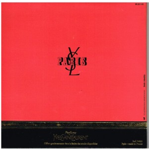 DISQUE 45 TOURS PUBLICITAIRE ROSE : PARIS JE T'AIME - YVES SAINT LAURENT