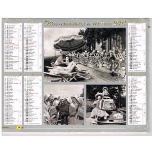 CALENDRIER ALMANACH DU FACTEUR 2011 TOUR DE FRANCE