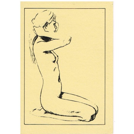 CARTE POSTALE  ETUDE DES NUS -  NUE A GENOUX - PIERRE JOUBERT 1982