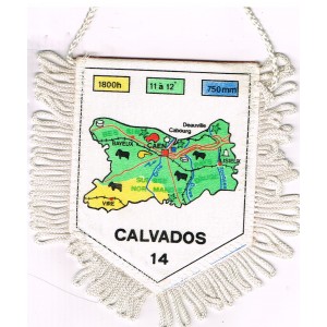 FANION CALVADOS - CARTE - VERSO
