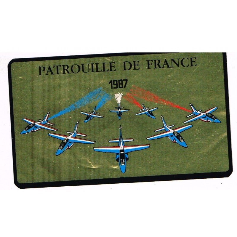 ADHESIF  PATROUILLE DE FRANCE 1987 fond or