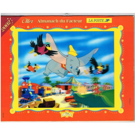 CALENDRIER ALMANACH DU FACTEUR 2002 DISNEY CLASSICS : DUMBO ET SES AMIS