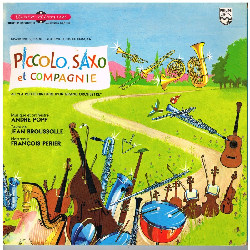 LIVRE-DISQUE 33 TOURS 25 cm PICCOLO, SAXO ET COMPAGNIE