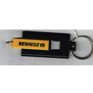 PORTE CLES RENAULT 19 AVEC STYLO RETRACTABLE