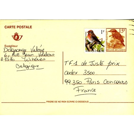 entier-postal-belge-avec-oiseaux