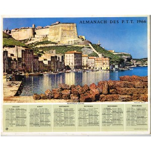 CALENDRIER ALMANACH DES PTT 1966 - BONIFACIO - VERSO