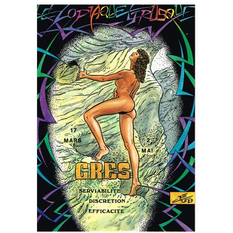 CARTE POSTALE  FEMME NUE -  E 10 GRES - LE  ZODIAQUE ETRUSQUE