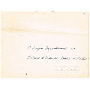 PHOTO CONGRES DEPARTEMENTAL DES INTERNES  DEPORTES PATRIOTES DE L'ALLIER. - COUVERTURE